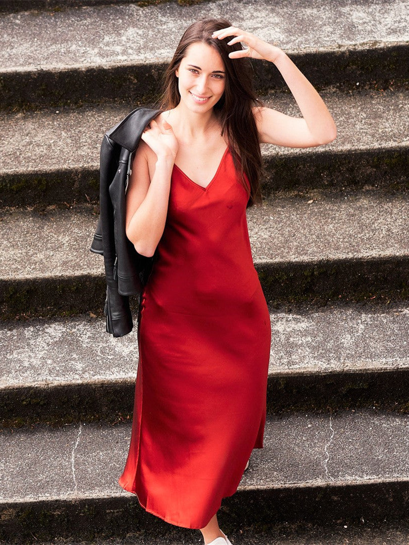 Robe longue en soie 22 mommes-Quête de Soie