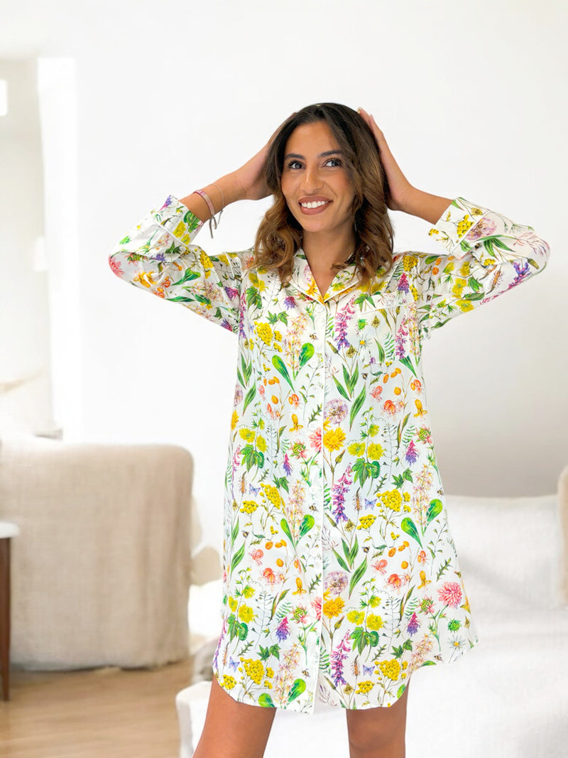 chemisier en soie imprime floral