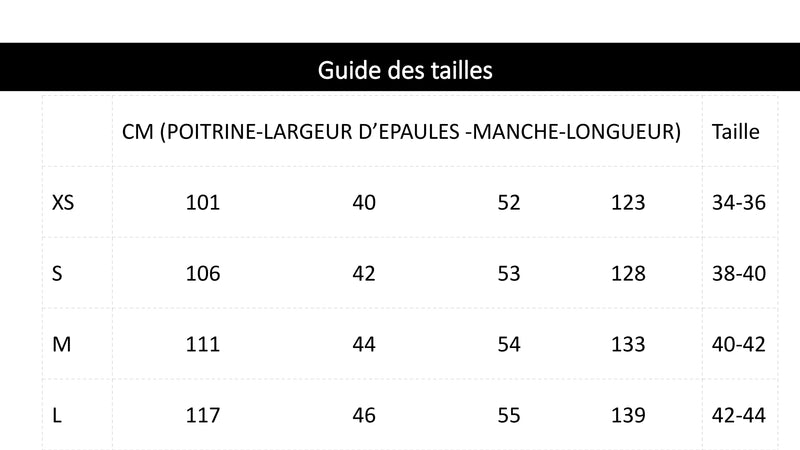 guide des tailles
