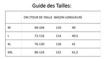 guide des tailles pour short en soie homme Liberte