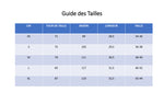 guide des tailles pour short en soie 