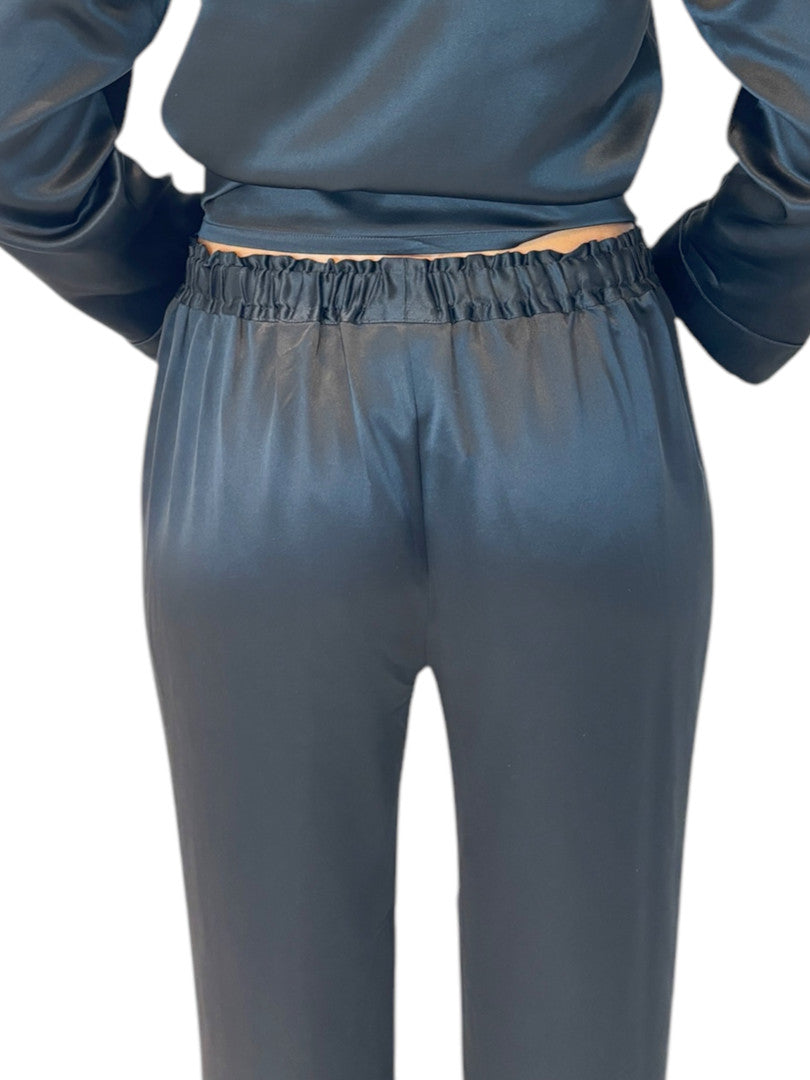 Pantalon en soie pour femme noir 22 mommes 