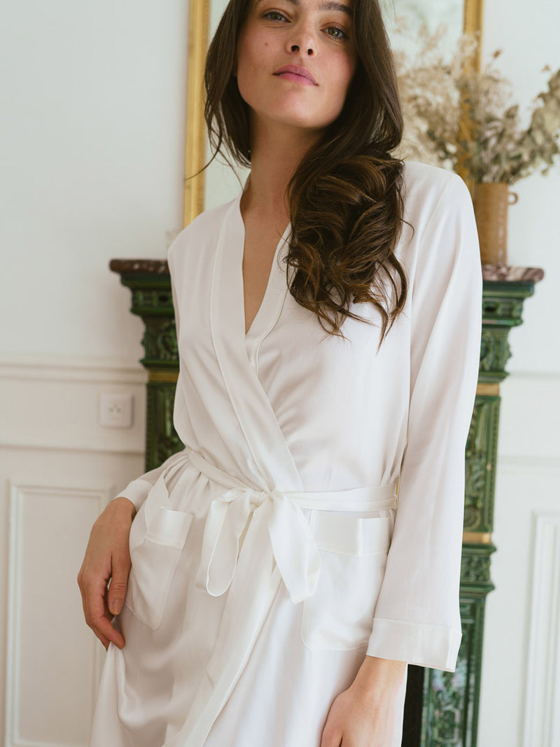 Carré Blanc Peignoir Femme été Peignoir Femme Gaze De Coton