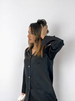 pyjama en soie pour femme 22 mommes noir
