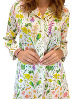 robe de chambre en soie imprime floral