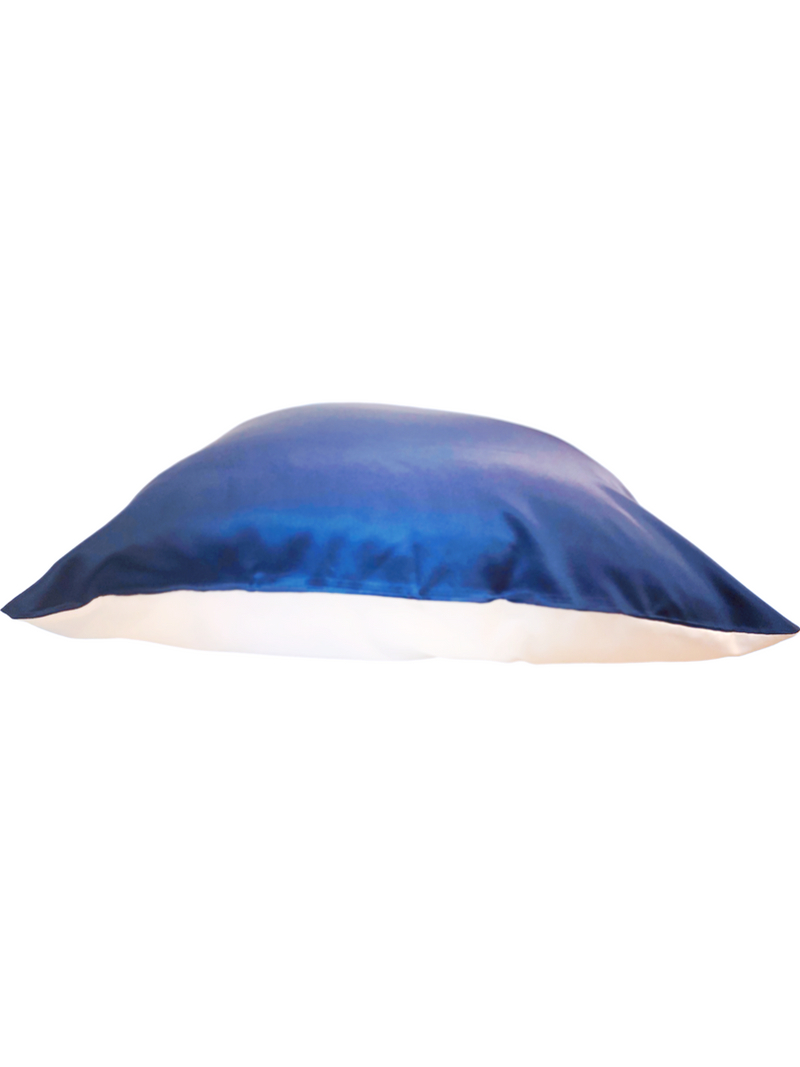 taie en soie et soie coton bleu marine carre 22 mommes