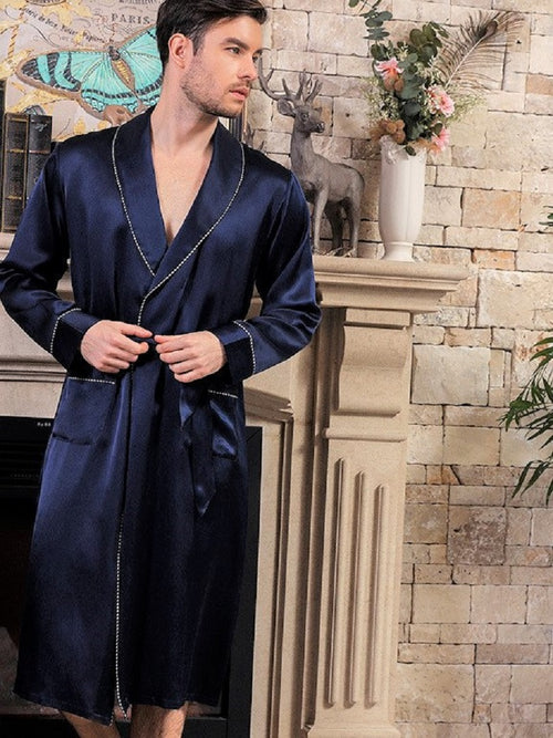 Soie Robe De Chambre Homme Jules Peignoir En éponge Pour Chambre D
