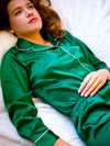 Chemise de pyjama en soie vert 19 mommes GLAMOUR