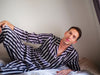 Chemise de pyjama homme en soie noire 19 mommes LIBERTE