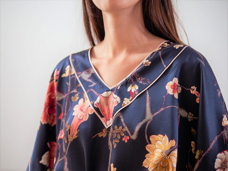 KYOTO Chemise de nuit en soie 22 mommes