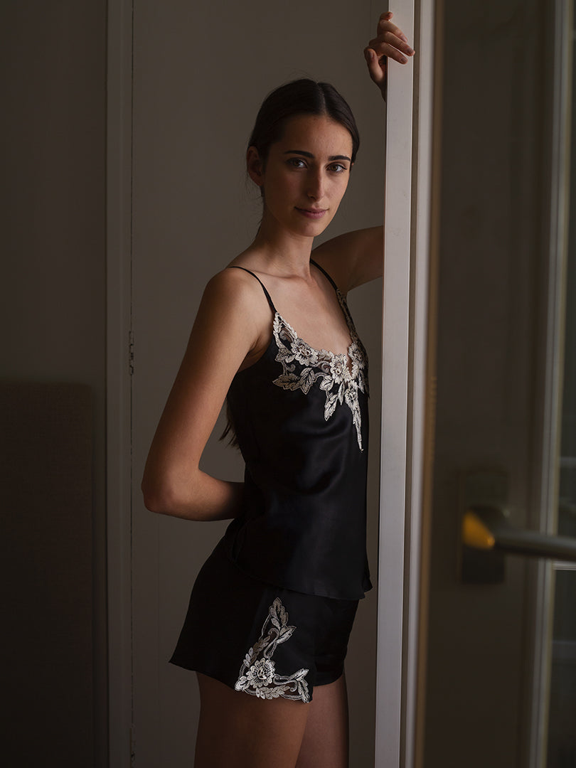 Shorty en soie pour femme best sale