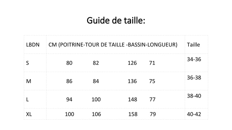 guide de taille